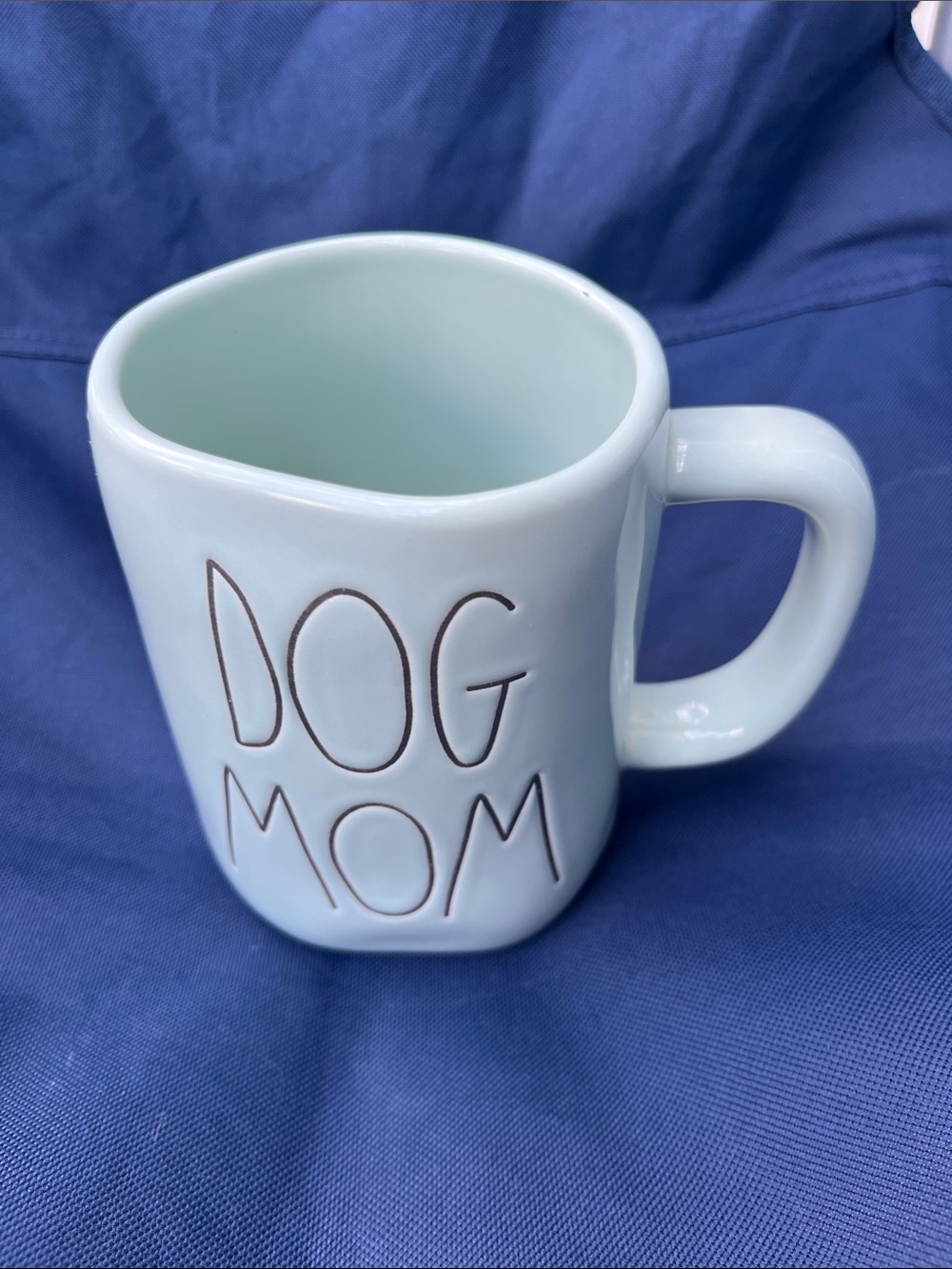 Dog Mom Ceramic Mug - Pale Blue